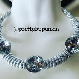 Silver statement necklace